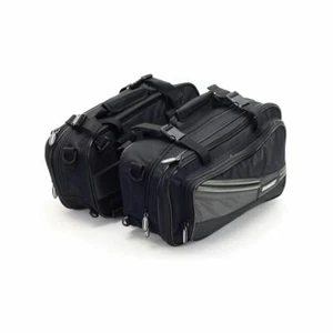 BikeTek Diablo Expandable Motorcycle Panniers 42L Motorbike Saddle Bags - Picture 1 of 10