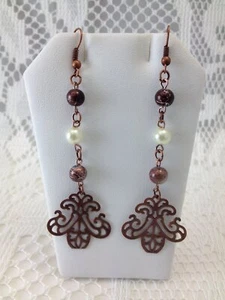 Handmade French Hook Earrings Jewelry Fancy Filigree Earrings tblpr382 - Bild 1 von 3