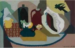 Shell and Jug by Blanche Lazzell – 1930 Color Woodcut – Provincetown Modernist - Picture 1 of 2