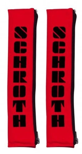 Schroth Gurtpolster 2 Zoll Gurtschoner rot Flock schwarz 50mm
