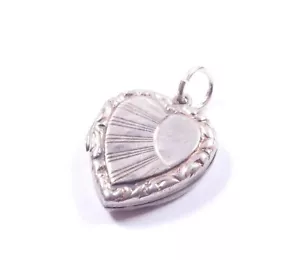 Colgante Vintage Georg Jensen Love Heart Diseño Art Deco Plata de Ley 925 2.8g - Imagen 1 de 7