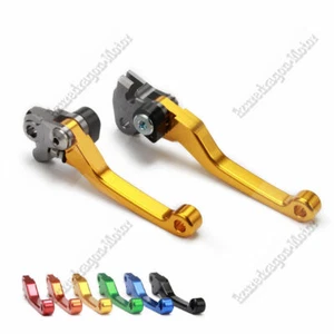 Motorcycle CNC Gold Pivot Brake Clutch Levers For Suzuki RMZ250 RMZ450 New AZ AU - Picture 1 of 6