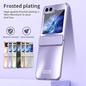 For Samsung Galaxy Z Flip 5 4 3 Shockproof Luxury Plating Hinge Protection Case - Picture 1 of 56