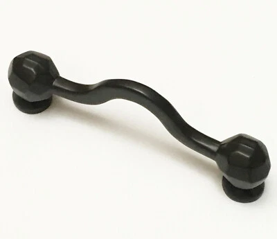 Kitchen Cabinet Knob Door Drawer Pull Hardware WAVE BALL AGED BRONZE 3" center - Image 1 of 2