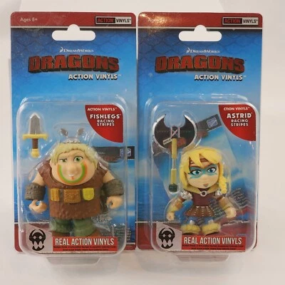 How To Train Your Dragon Astrid & Fishlegs Racing Stripes Action Vinyls Loyal - Image 1 of 4