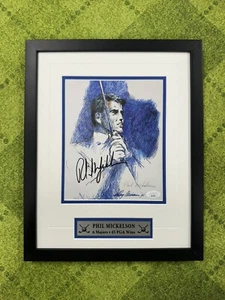 Phil Mickelson Signed Neiman Photo Jsa Auto Custom Framed PGA Golf - Picture 1 of 4