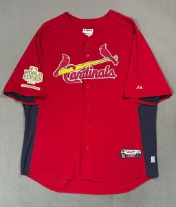David Freese St. Louis Cardinals Majestic MLB World Series Baseball Jersey Shirt - Picture 1 of 15