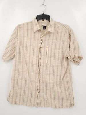 Magellan Mens Size Large Color Cream  Button Up Collared Zip Pocket Shirt - Image 1 of 4