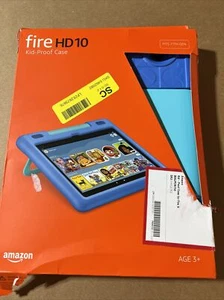 Amazon Kid-Proof Case for Fire HD 10 tablet Sky Blue, Fits 11 Gen - Picture 1 of 2