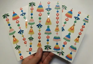 3 Cards Hallmark Many Uses All Occasion Blank Inside Colorful Tassels - Picture 1 of 7