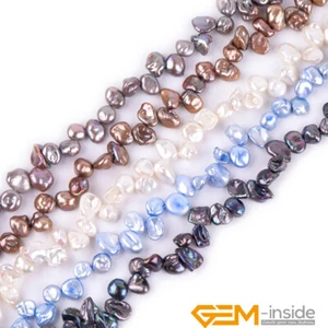Genuine Keshi Freshwater Pearl Top Drill Baroque Freeform Jerwelry Making Beads - Picture 1 of 63