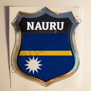 Sticker Nauru Emblem 3D Resin Domed Gel Nauru Flag Vinyl Decal Car Laptop - Picture 1 of 1