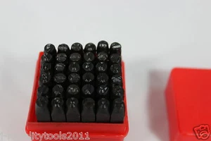 36pc Number and Letter Punch Set 1/8" Hardened Steel Metal Die Jewelers w/Case - Picture 1 of 3