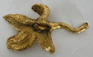 Fibbia per cintura placcata oro Iris Flower Christopher Ross 1983 indossabile arte rara - Foto 1 di 14