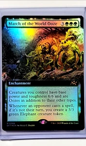MTG Magic the Gathering Aetherdrift Extended Art Foil March of the World Ooze - Picture 1 of 2