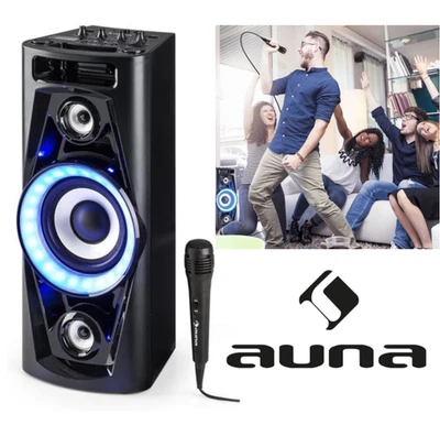 auna Ultra Sonic Pulse V6-40, Partylautsprecher, Partybox, Bluetooth, 160W, Akku