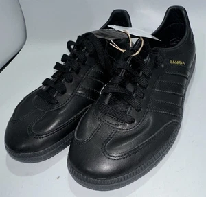 Adidas Samba Decon Black Gold Metallic Sneakers IG6172 Men’s Sz 4  New (2) - Picture 1 of 8