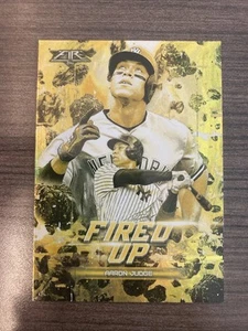 2018 Topps Fire Aaron Judge F-10 Fired Up Gold Minted Parallel New York Yankees - Picture 1 of 2