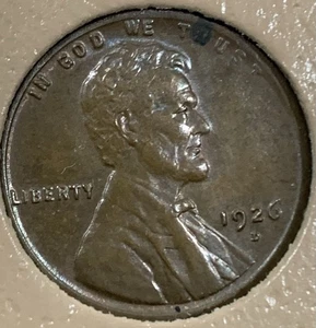 1926d  Lincoln Cent, Nice original AU+ coin w/reverse mint luster - Picture 1 of 5