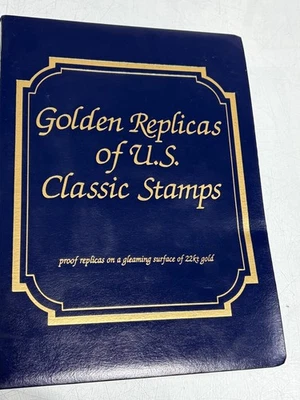 Golden Replicas (22k Gold) Of United States Stamps 14 Stamps 1918+1990,91 1 Book - Image 1 of 4