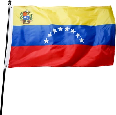 Bandera DANF Venezuela 3X5 pies 8 estrellas poliéster grueso, resistente a la decoloración, ojal de latón Foto 1 de 4