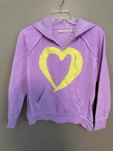 Vintage Havanna Mädchen M 10-12 Hoodie Flieder Sweatshirt Kängurutasche Rohnähte - Bild 1 von 6