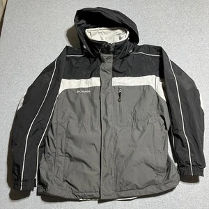 Columbia Herren Large schwarz grau Wechsel Kapuze Shell Regenjacke - Bild 1 von 8
