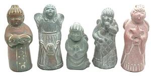 Lot 5 Isabel Bloom 1980s 1990s Signed Angel White-washed Figurines Approx 4" EXC - Picture 1 of 23