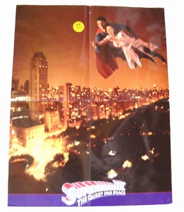 Vintage Superman IV Suche nach Frieden Filmplakat 1987 selten 17" x 22" gefaltet - Bild 1 von 3
