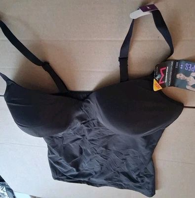 Camisola de espuma moldeadora de barriga con control firme XL Maidenform para mujer DMS130 NUEVA CON ETIQUETAS negra Foto 1 de 3