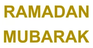 Ramadan Mubarak Sparkling Glitter Banner (Gold) - Picture 1 of 5