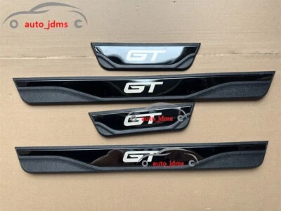 For Hyundai Elantra GT Black Car Door Scuff Sill Cover Panel Step Protector X4 - Image 1 of 4