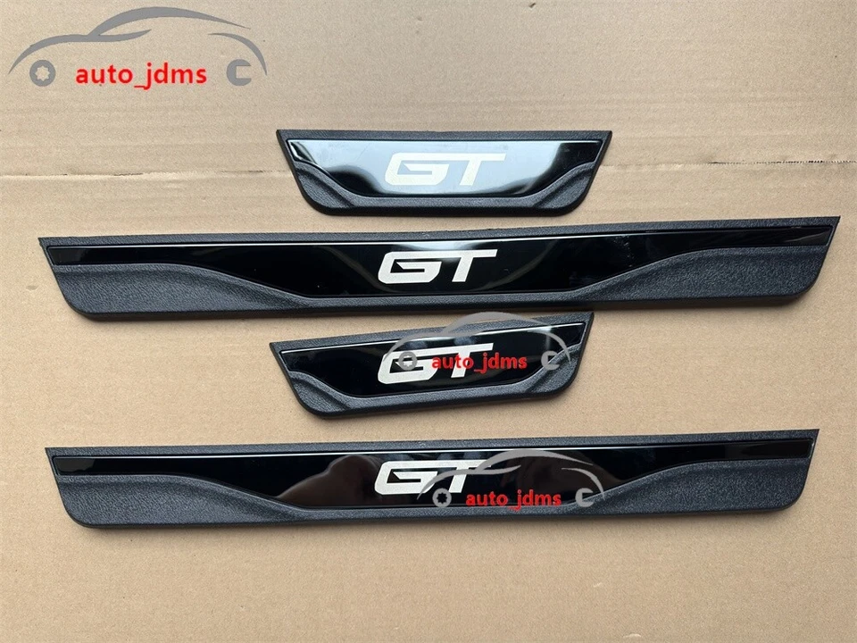 Protector de peldaños de panel de cubierta de umbral de puerta de coche negro X4 para Hyundai Elantra GT Foto 1 de 4