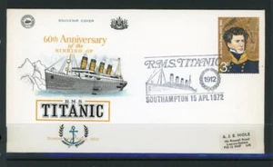 Great Britain GB 1972  Titanic Sinking anniversary Cover Ships - Picture 1 of 1