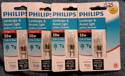 4 Philips 50W Landscape And Accent T4 GY6.35 Bulbs - Image 1 of 2