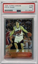 1996 Topps Chrome #182 Steve Nash Rookie RC PSA 9 MINT HOF