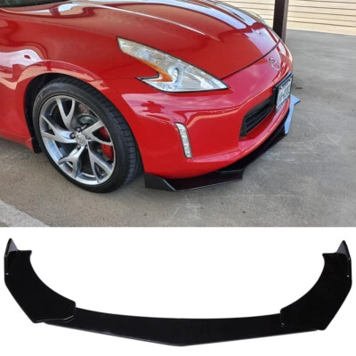 For Nissan 370Z 350Z Nismo Coupe 2009-2021 Front Bumper Lip Splitter Spoiler JQ Foto 1 de 4