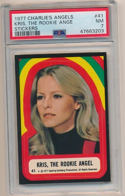 1977 Charlie's Angles Stickers #41 Kris the Rookie Angel PSA 7 Set Break Pop 1 - Image 1 of 2