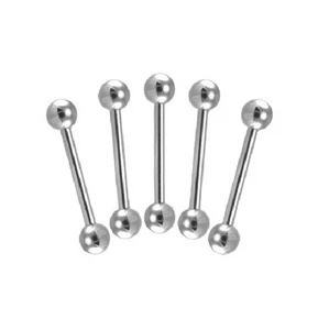 1) Single 10g Steel 5/8" 16mm Tongue Ring Barbell TEN Gauge 10 G Piercings - Picture 1 of 1