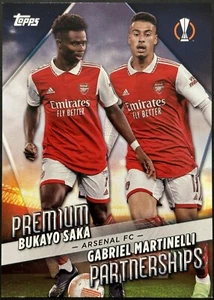 2023 Topps UEFA Bukayo Saka/Gabriel Martinelli Premium Partnerships #PP-15 - Picture 1 of 2