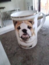 faithful friends bulldog mug bone china new