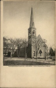 Willimantic,CT Congregational Church Windham County Connecticut Postcard - Picture 1 of 2