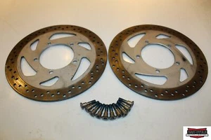 2003 Suzuki Intruder VL 1500 Front Left Right Brake Rotors Discs 59211-10f10 - Picture 1 of 12