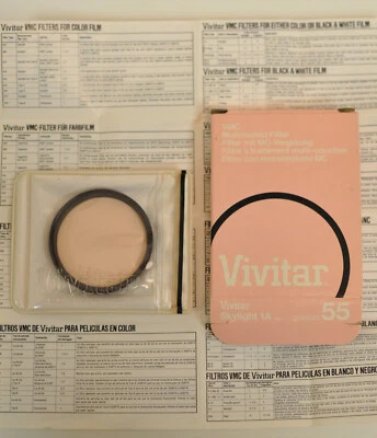 Vivitar VMC 55mm Filter Skylight 1A Camera Lens Multicoated Filter EX+! - Image 1 of 4