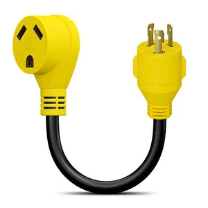 Generator Adapter Cord 3-Prong Twist Lock 30A L5-30P Male to RV 30A TT-30 Female - Picture 1 of 12