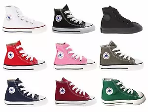 CONVERSE CHUCK TAYLOR ALL STAR HIGH TOP INFANT/TODDLER SHOES - Picture 1 of 66