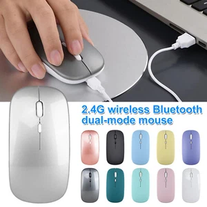 Universal Slim Wireless Rechargeable Mouse For MacBook Air Pro iPad iMac PC - Picture 1 of 30