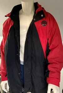 MAC TOOLS Racing Jacket/Vtg 90’s Down Filled Coat With Thick Liner XL Red/Black - Picture 1 of 10