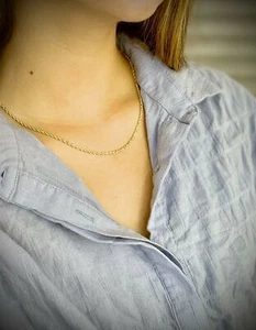 Collar de cadena de cuerda con corte de diamante de 2 mm de oro amarillo de 18 quilates - Unisex TODAS las tallas Italia - Imagen 1 de 11