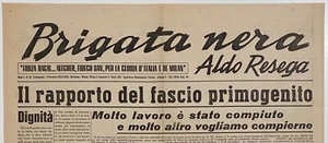 RSI BRIGATA NERA ALDO RESEGA SETTIMANALE 12.1944 A.I° N° 19 REP. SOC. ITALIANA - Picture 1 of 3